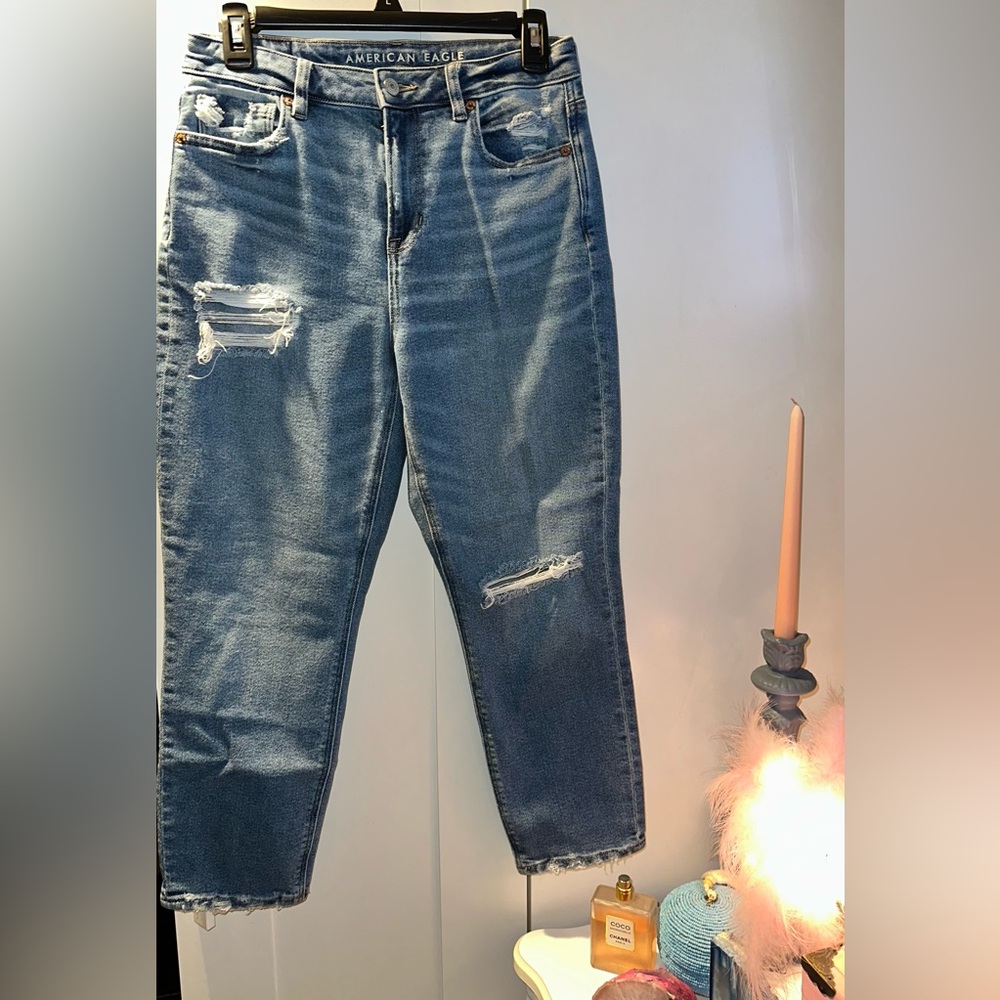 American Eagle Ripped X-short Mom Jean